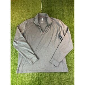 Johnnie-O Mens Quarter Zip Pullover Long Sleeve Heather Green Performance LG